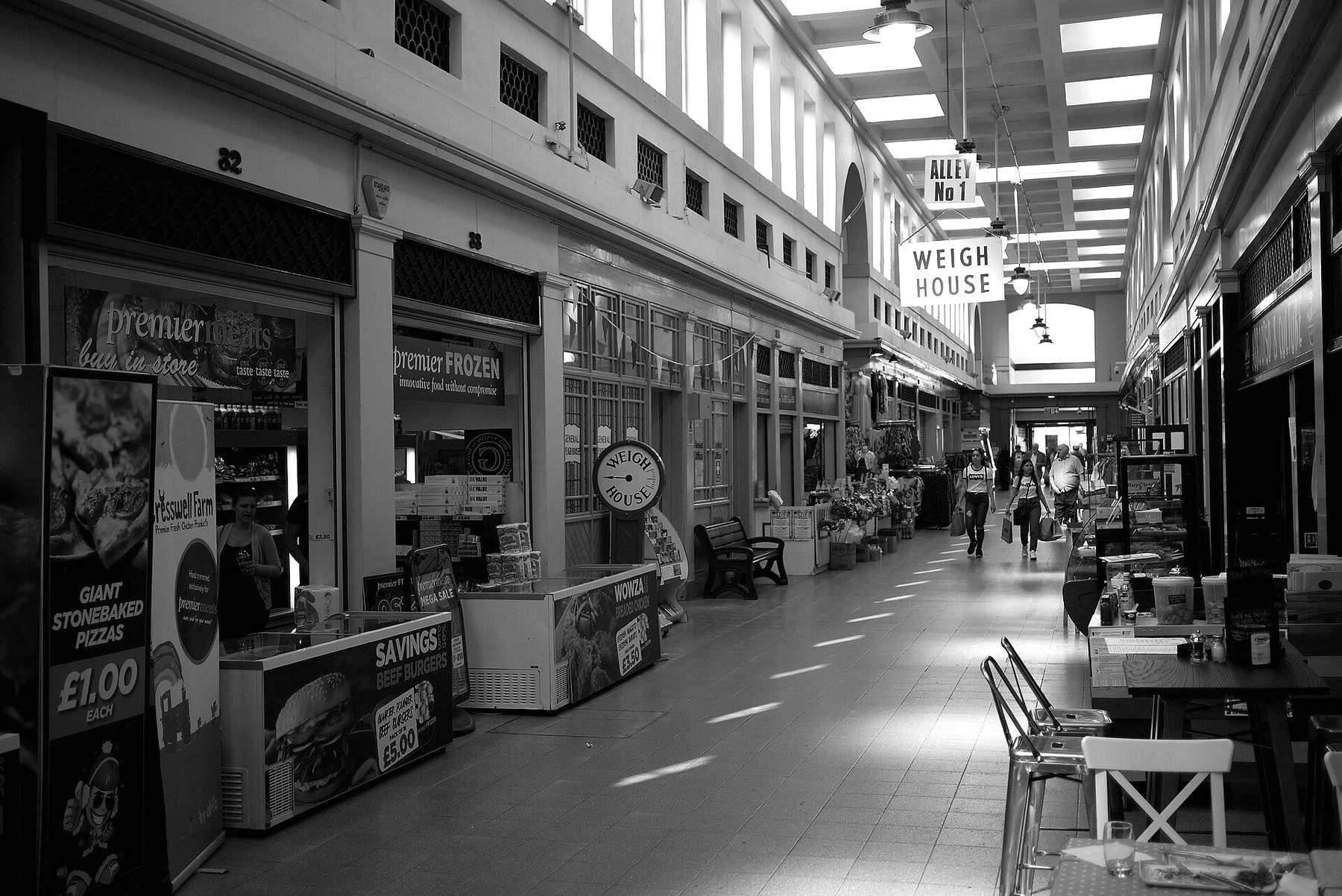An arcade of the Grainger Market, Newcastle upon Tyne